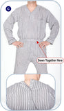 Men's Long Sleeve Broadcloth Pajama Jumpsuit  #601JZ