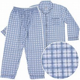Men's L/S Brodcloth Pajama Jumpsuit with Zipper closure # 601J